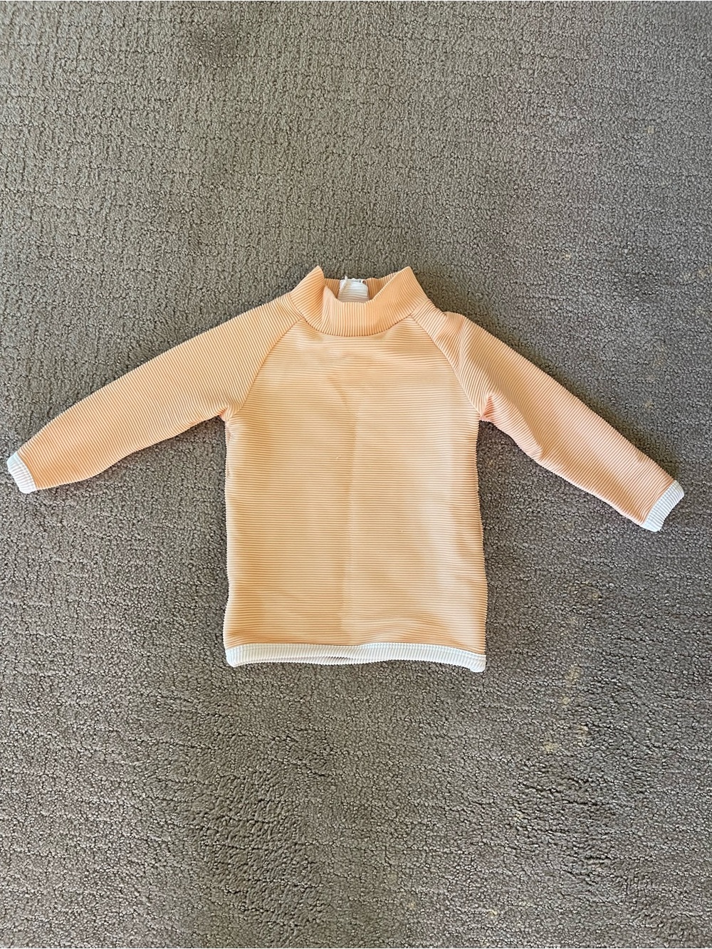 Zulu & Zephyr Kids Peach Long Sleeve Rash Guard Swim Top